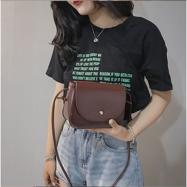 Túi xách nữ đeo vai đeo chéo chất da mềm, phong cách đơn giản Capucha T79