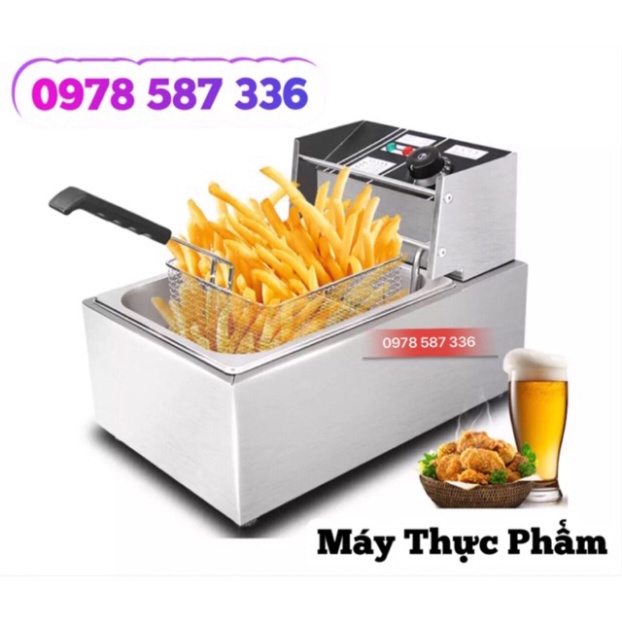 [Mã 254ELSALE giảm 7% đơn 300K] Bếp chiên nhúng dầu, bếp chiên điện 6L chuyên chế chiến đồ ăn nhanh