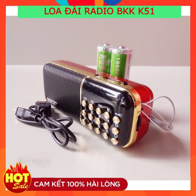 Loa Đài Radio BKK K51 ⚡FREE SHIP⚡ Dùng Để Nghe Đài , Nghe Nhạc , Nghe Kinh Phật . Có Đèn Pin Cực Sáng