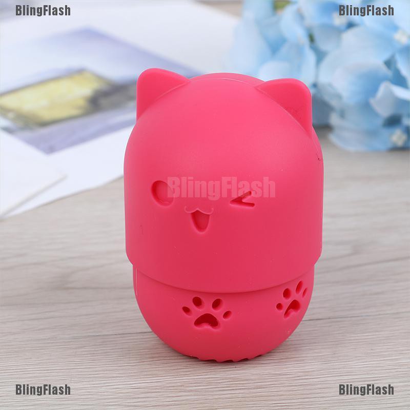 (hàng Mới Về) Hộp Đựng Mút Trang Điểm Bằng Silicon Mềm Hình Quả Trứng Giá Đỡ | BigBuy360 - bigbuy360.vn