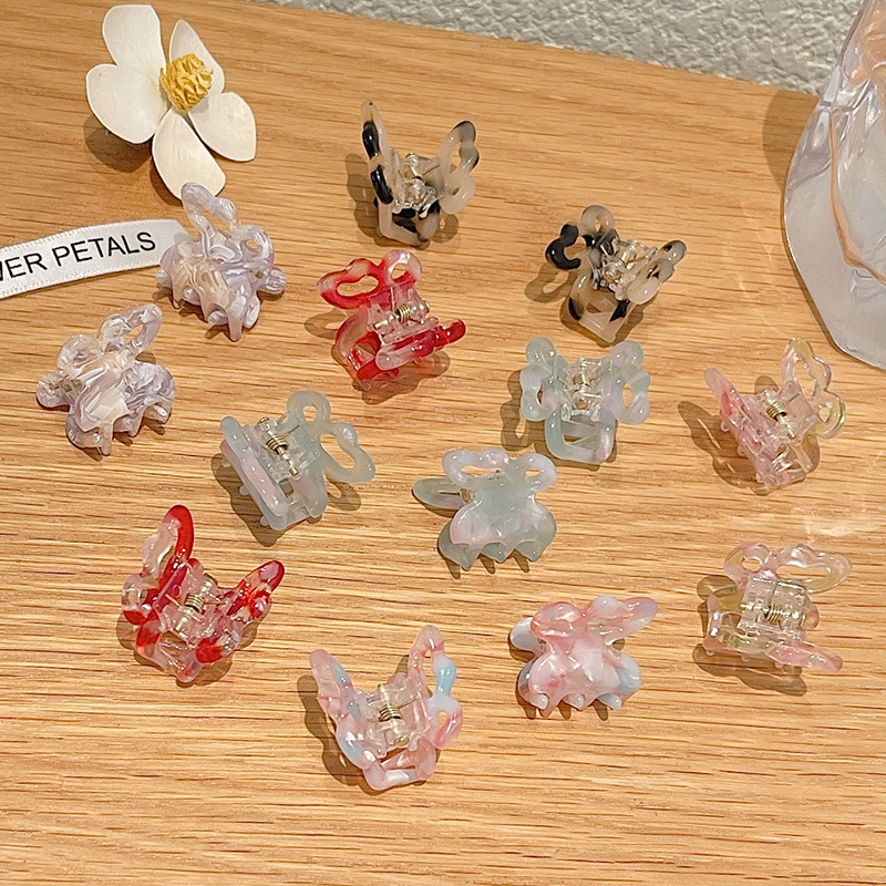 Bộ 2/4 Kẹp Tóc Càng Cua Hình Bướm Nhỏ Kiểu Dễ Thương Hàn Quốc