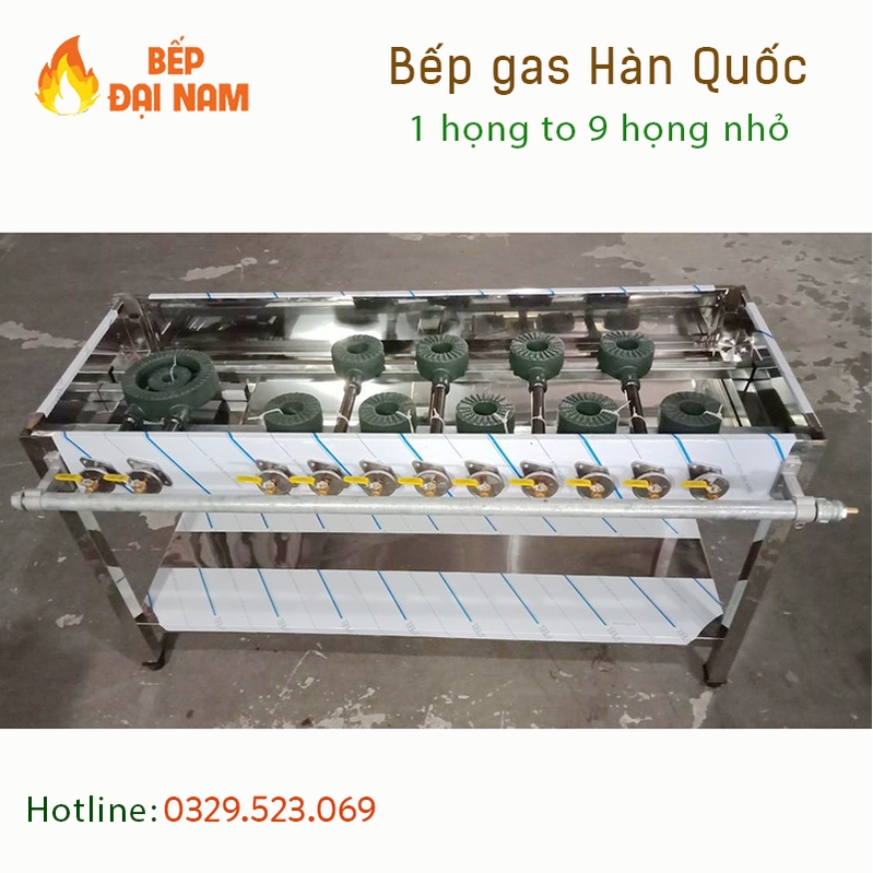 Bếp gas công nghiệp Hàn Quốc nhiều họng, công suất cao