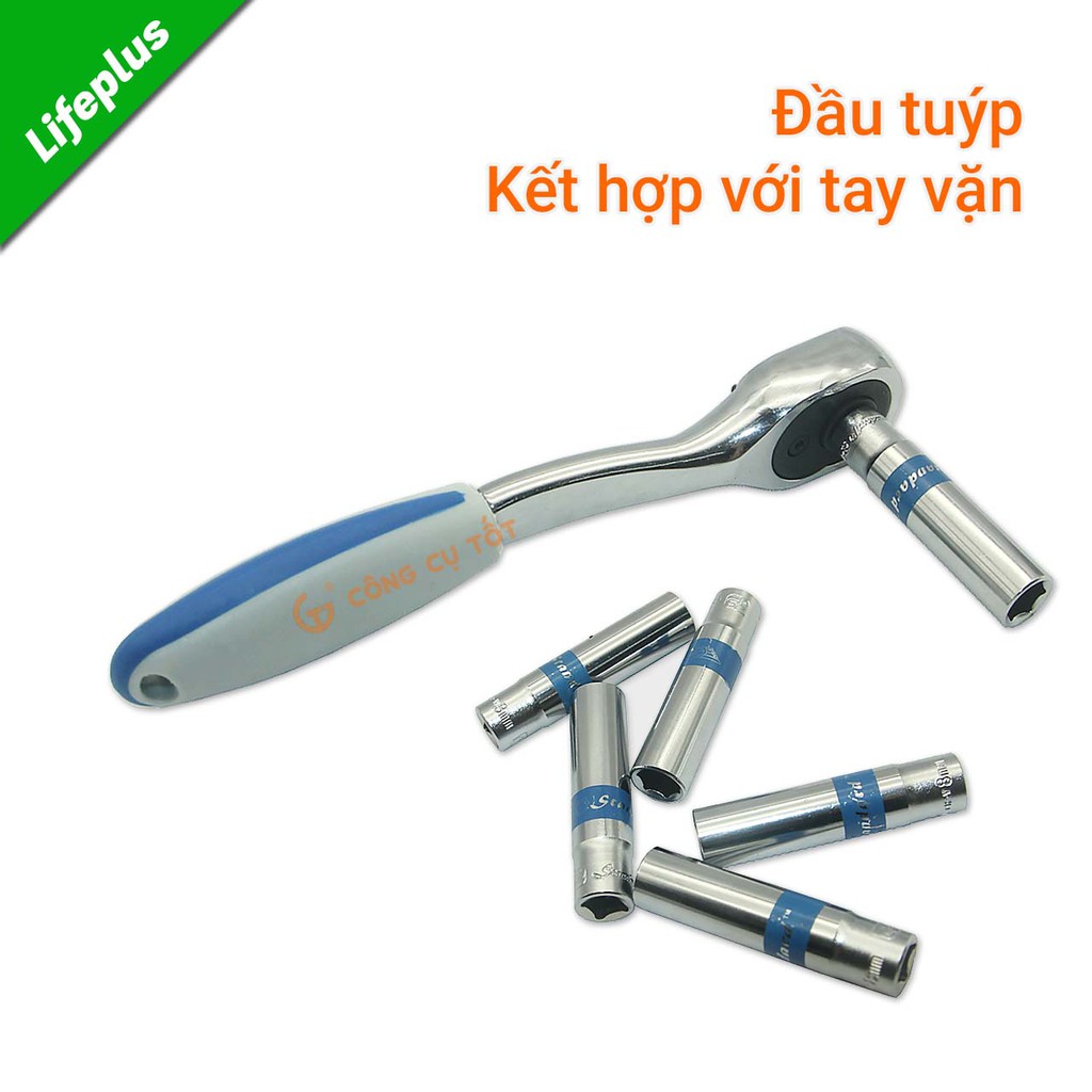 Đầu tuýp lục giác 1/4&quot; Standard Xanh