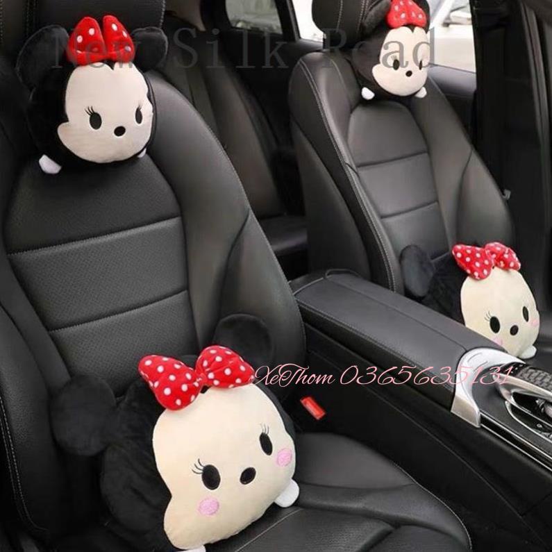 Gối Tựa Đầu Kiểu Dáng MINNIE Dễ Thương Cho Xe Hơi