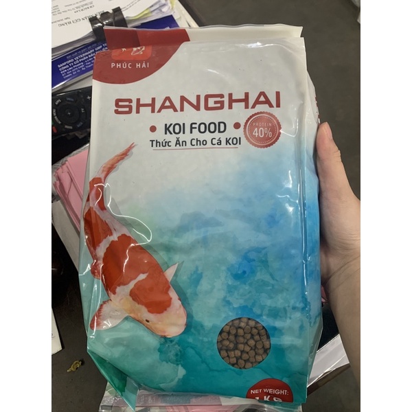 Thức ăn cá Koi ShangHai gói 1kg 40% protein