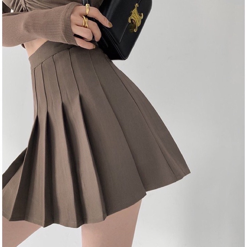 Chân váy tennis xếp ly lưng cao, Chân váy chữ a ngắn xếp li đẹp – (CV13)