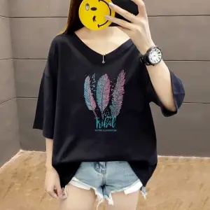 【40-150KG】 Áo Thun Nữ Tay Ngắn Plus size C9047