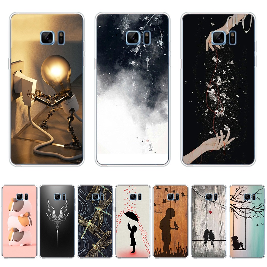 Ốp Điện Thoại Silicone Mềm Chống Rơi In Hình Chủ Đề A40 Cho Samsung Galaxy note 4/5/7/FE/j3e