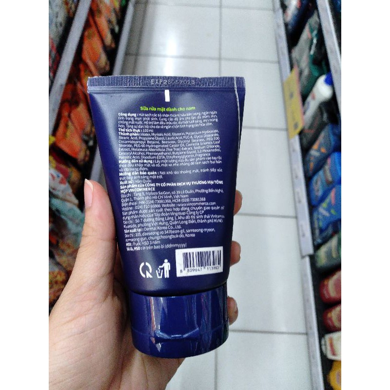 Sữa rửa mặt dành cho nam Vinmart Care 100ml