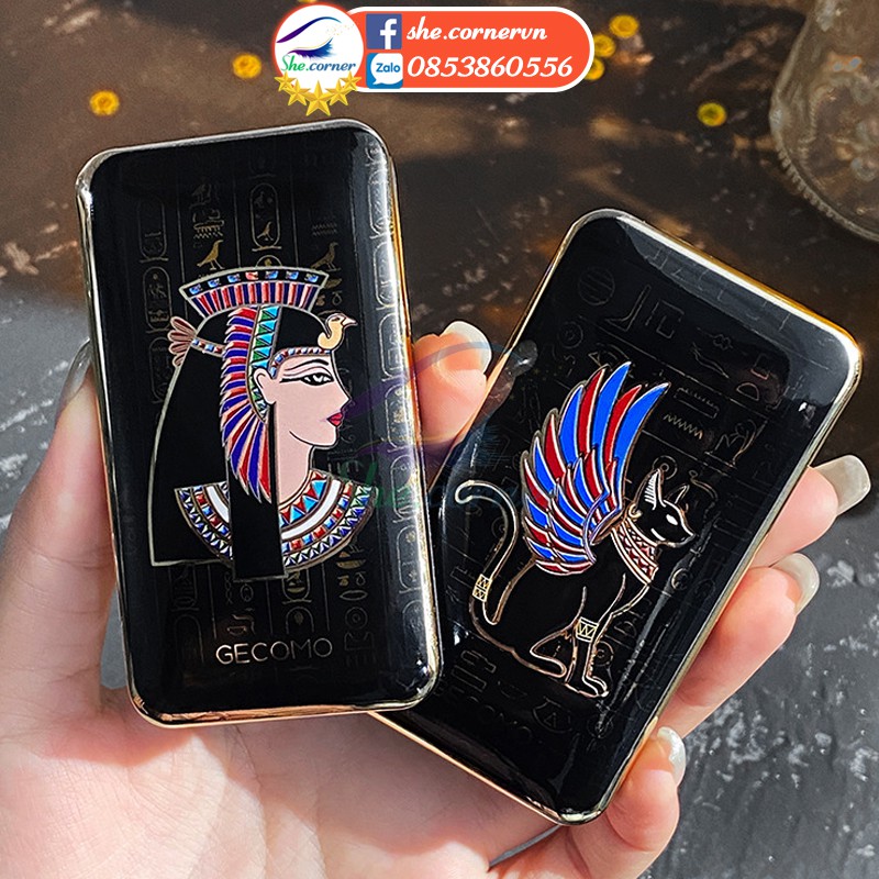 Bột tán mày tự nhiên 3 màu GECOMO 211013 Egypt Eyebrow Powder 4g hộp tiện dụng có gương và cọ | BigBuy360 - bigbuy360.vn