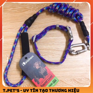 Dây dắt thổ cẩm kèm vòng cổ cho chó mèo Zichen