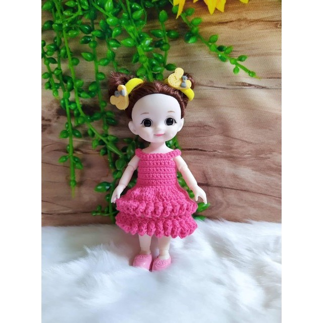 Váy len HandMade cho búp bê Baboliy 16cm