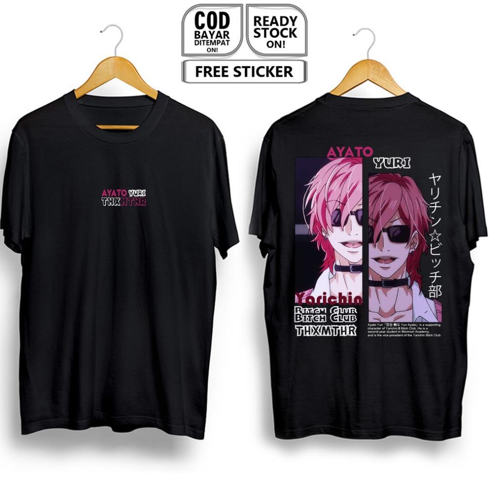 Áo thun in hình Ayato T-Shirt Yuri Yarichin Bitch Club Takashi  thời trang nam unisex