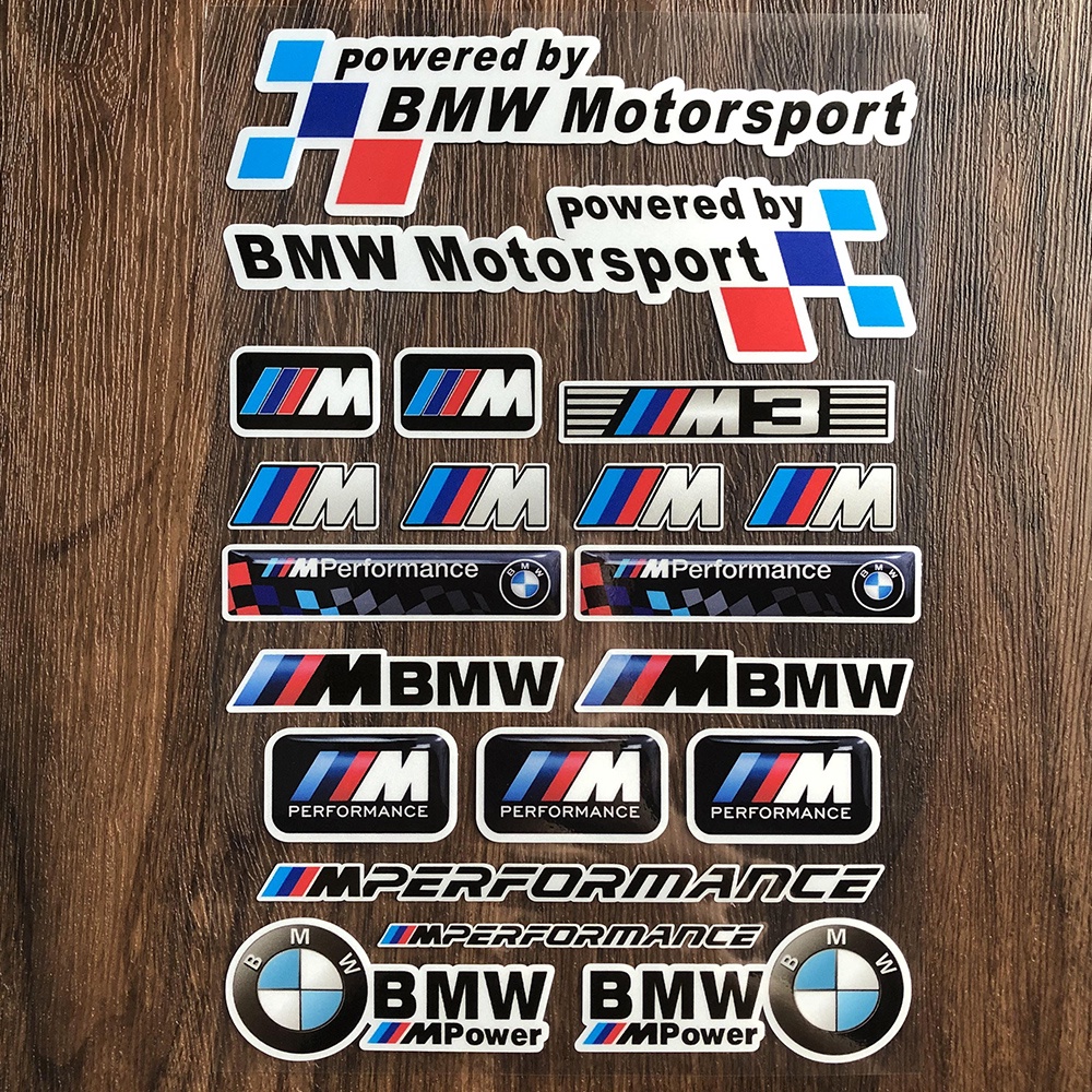 Huy Hiệu Dán Trang Trí Xe Hơi BMW Motorrad Motorsport Phản Quang