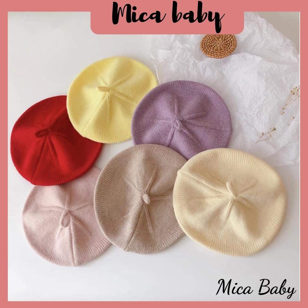Mũ nồi chất len trơn cực dễ thương cho bé Mica baby 6 tháng - 4 tuổi MN78