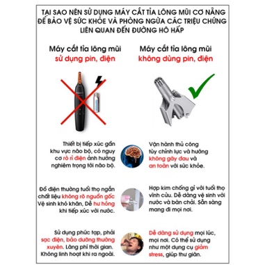 Dụng cụ cắt lông mũi thủ công, tông đơ, kéo tỉa lông mũi bằng tay cao cấp thiết kế nhỏ gọn tiện lợi bằng thép không gỉ
