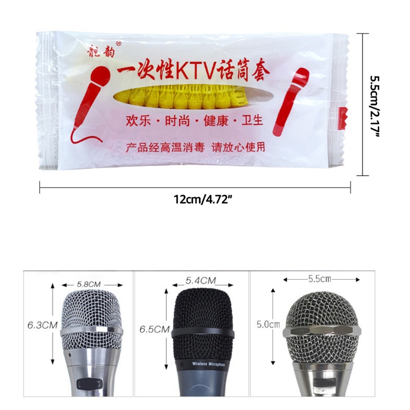 Set 200 Vỏ Bọc Bảo Vệ Micro Dùng Một Lần Chống Vi Khuẩn Tiện Dụng