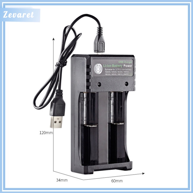 Bộ Sạc Pin 2 Cổng Usb 18650 3.7v 4.2v Lithium Tiện Dụng