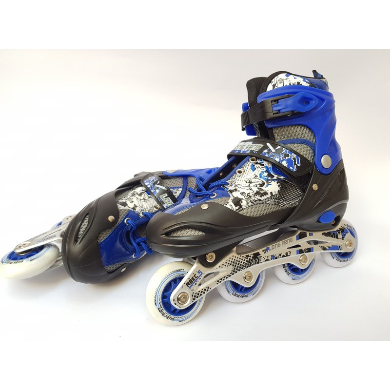 Giày Trượt Patin Trẻ Em Bánh Cao Su 906 (Tăng Giảm Size) Đại Nam Sport + Tặng Kèm Bộ Bảo Hộ
