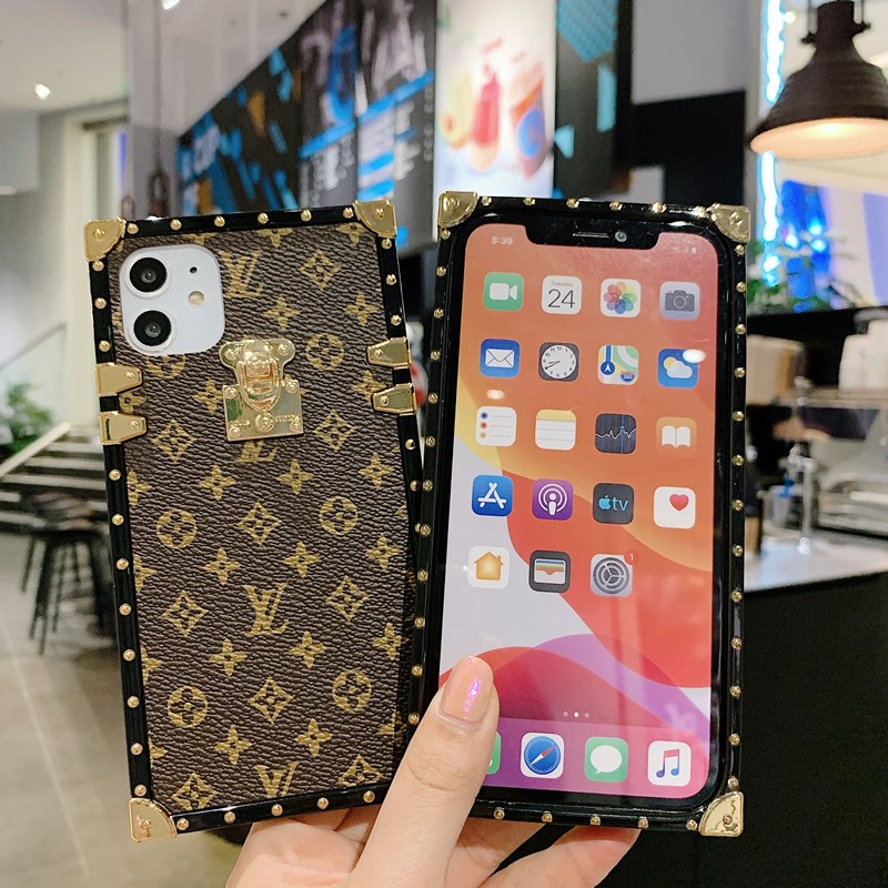 Ốp điện thoại da vuông in logo LV sang trọng cổ điển thời trang cho OPPO A16 A55 A54 A94 A74 A93 A73 A95 A33