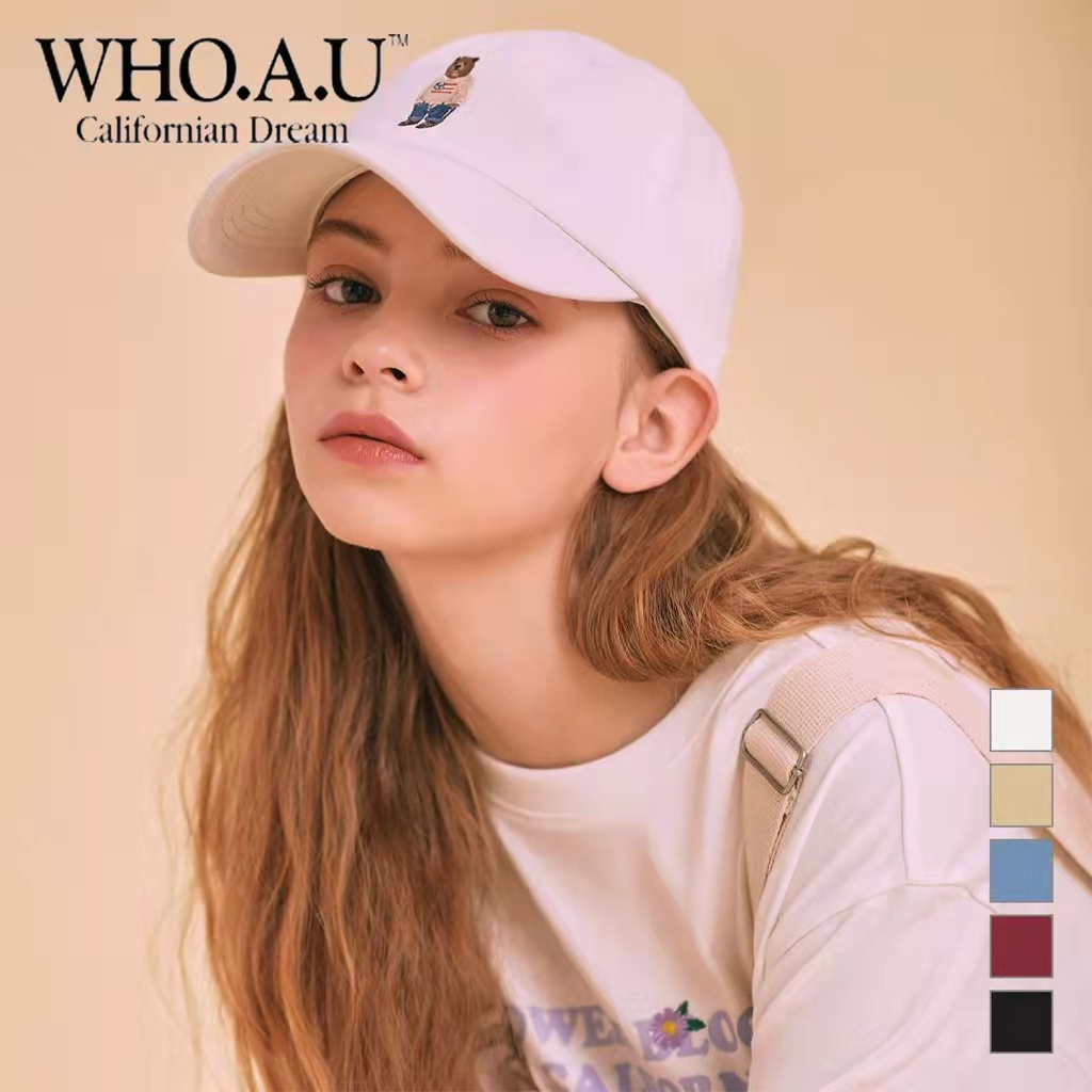 Mũ lưỡi trai Whoau chính hãng in hình gấu Steve WHACD1202A