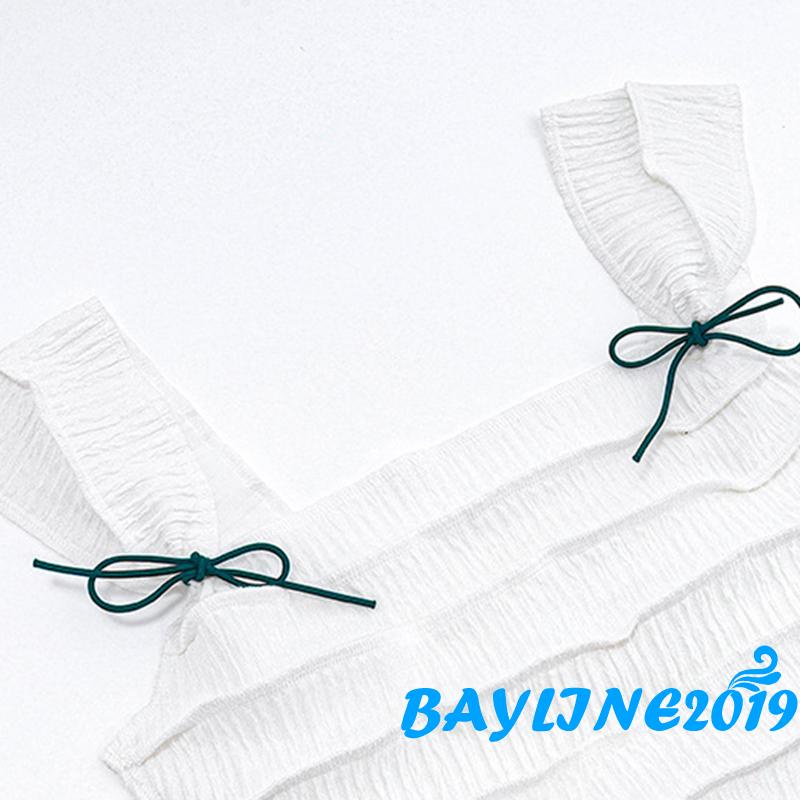 Áo Lửng Sát Nách Cổ Vuông Màu Trơn Buộc Dây Thời Trang Cho Nữ