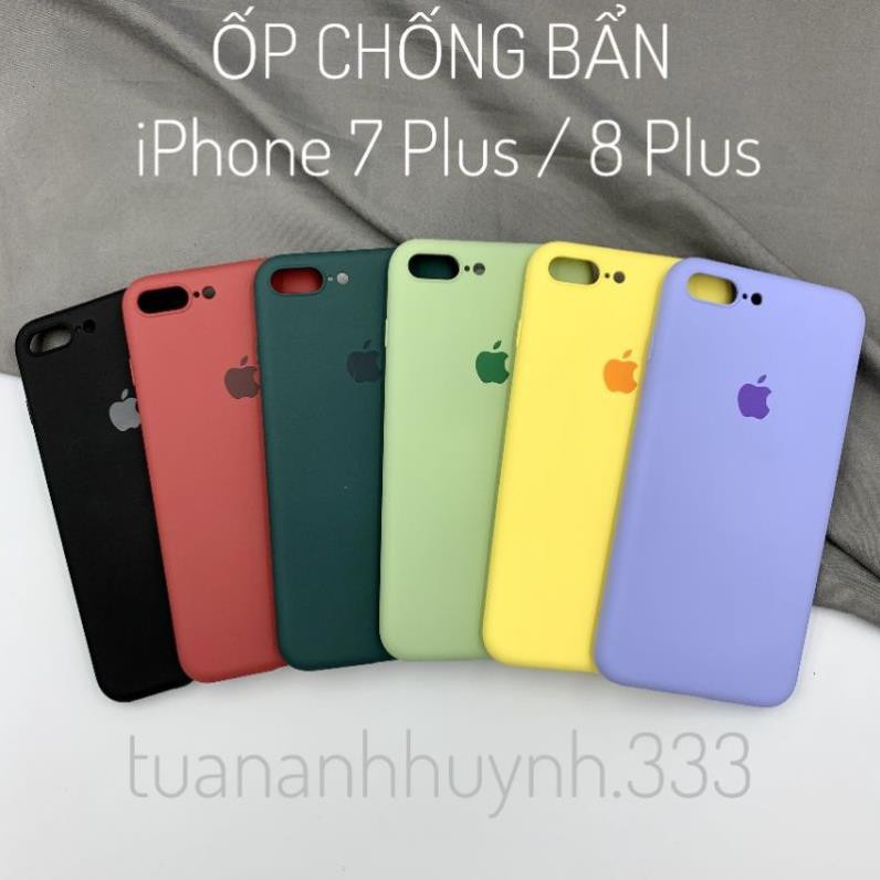 Ốp iphone 7plus / plus 8 plus CHỐNG BẨN full viền - có lót nhung dành cho Ip 7plus Ip8Plus