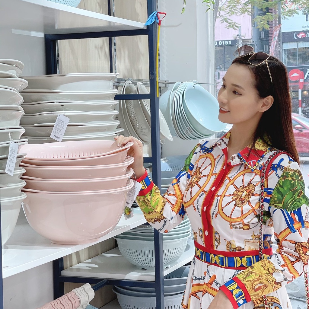 Bộ thau rổ cao cấp Inochi Yoko  - Công nghệ ion Ag+ giúp kháng khuẩn khử mùi