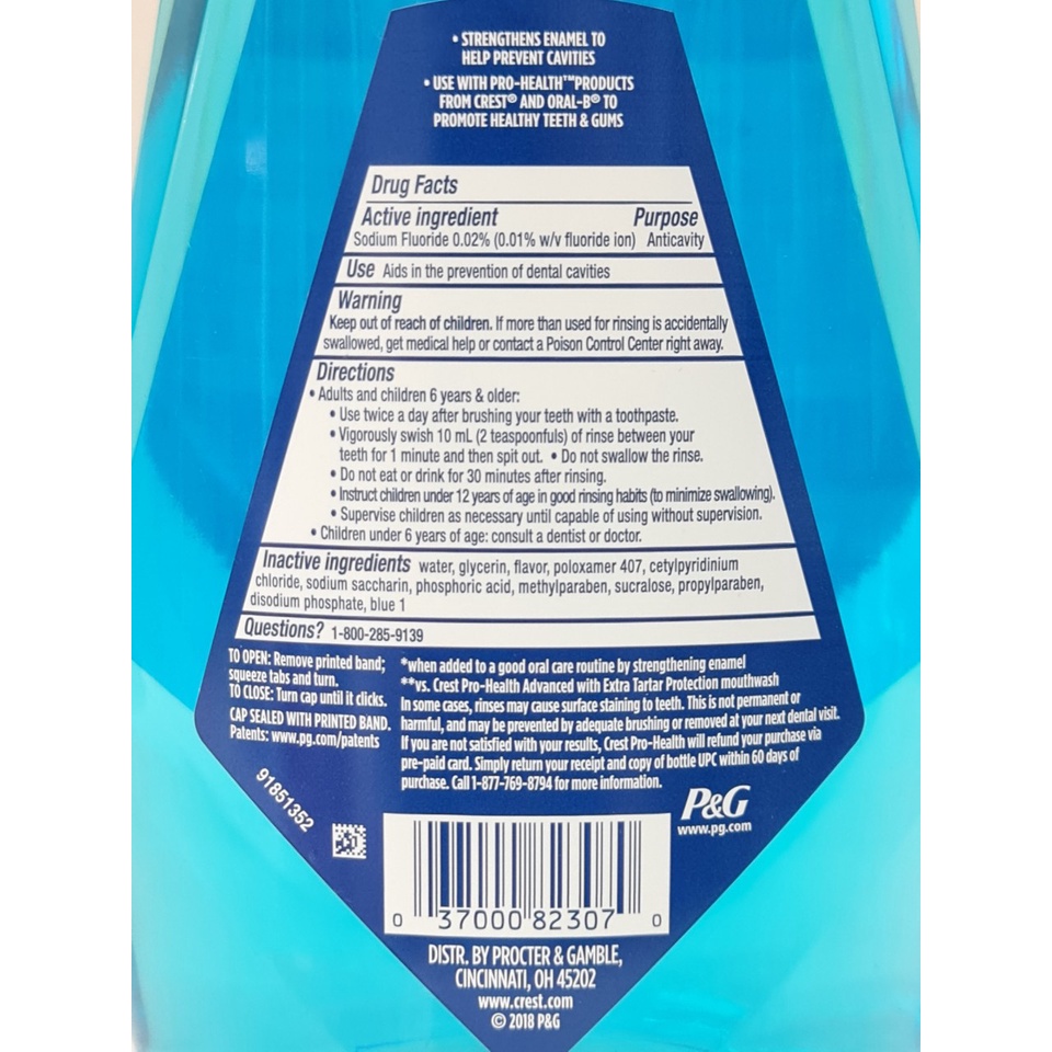 Nước Súc Miệng Crest Pro Health Advanced Multi Protection 1000ml Mỹ