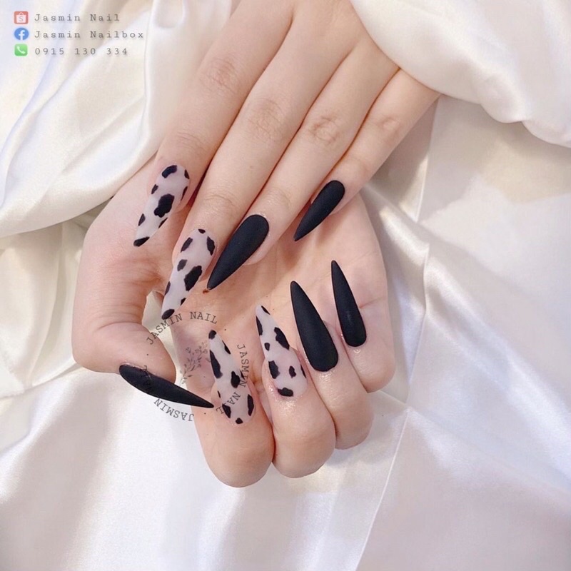 Nail box thiết kế sẵn mẫu đen flash có làm theo yêu cầu