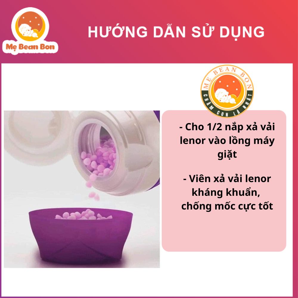 Viên xả vải LENOR Đức 210 g khô hương nước hoa giúp mềm vải quần áo mà còn lưu lại mùi thơm lâu như hương nước hoa