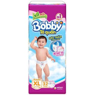 [Hàng tặng 6 miếng] Tã quần siêu thấm Bobby XL34