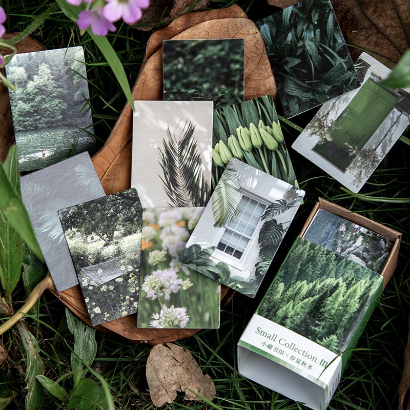 Journamm 100PCS/PACK Aesthetics Flowers Series Mini Material Book for Scrapbooking Deco Stationery Junk Journal Creative Memo