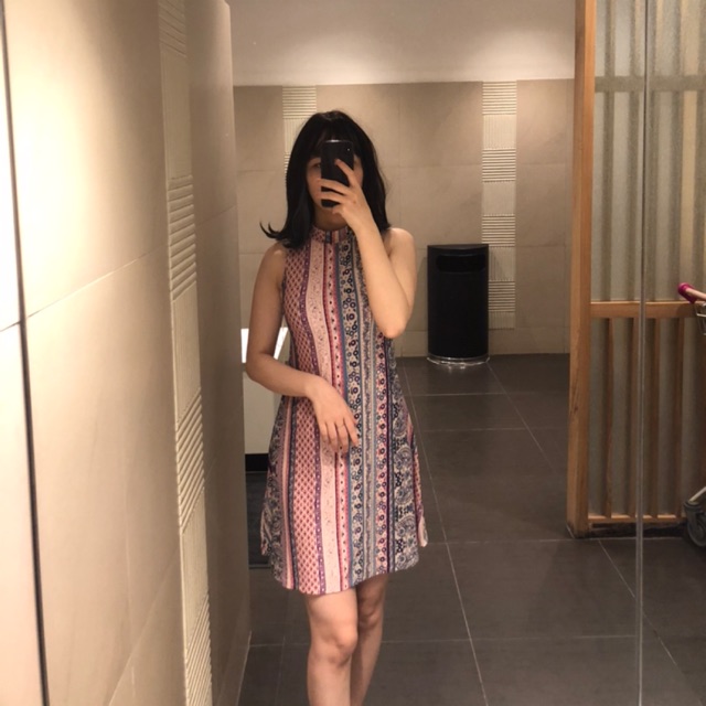 Váy cotton ghi le hàng xk VCTS0121001