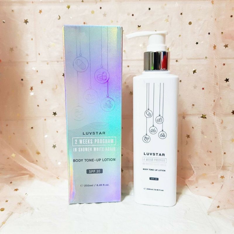 DƯỠNG THỂ LUVSTAR IN SHOWER WHITE AGAIN BODY TONE-UP LOTION SPF 20