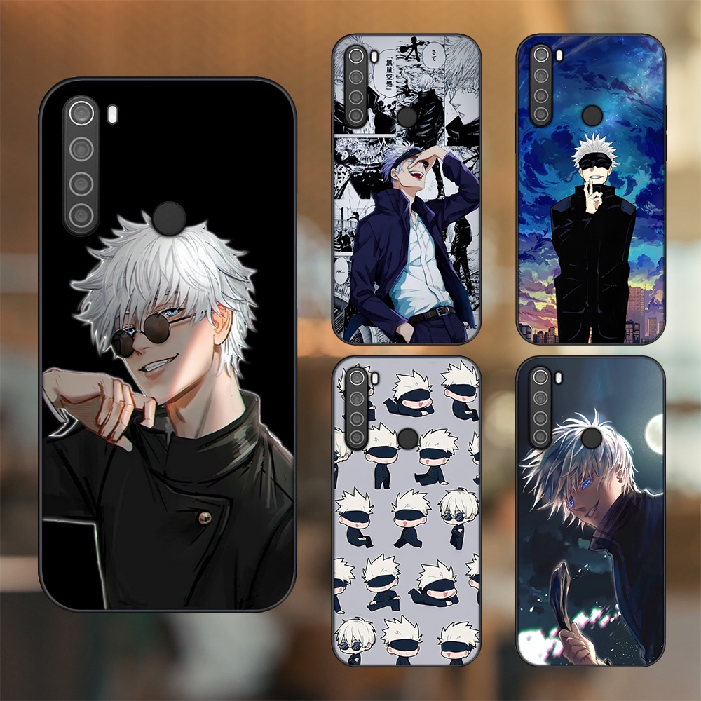 Ốp lưng Xiaomi Redmi Note 8 viền đen in hình Satoru Jujutsu Kaisen