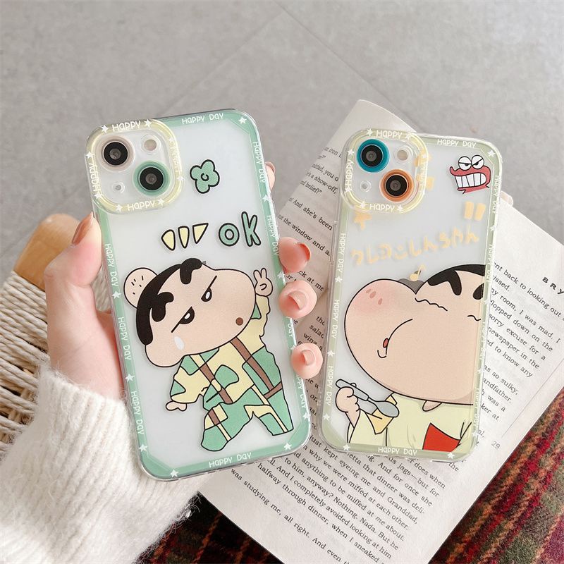 Ốp Điện Thoại Mềm Trong Suốt In Hoạt Hình Cậu Bé Bút Chì Shin-chan Cho iPhone 7 8 Plus X XR XS Max 11 12 13 Pro Max SE 2020