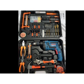 BỘ MÁY KHOAN  BOSCH 1350W - RẤT MẠNH _ 100 MÓN  ĐỒ NGHỀ