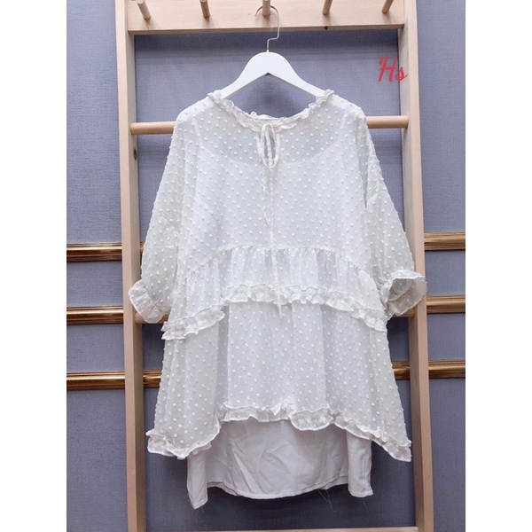 Sét áo voan đốm kèm lót trong HSU1