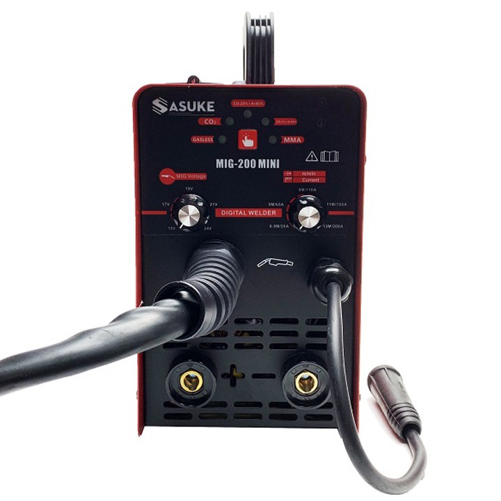 Máy Hàn MIG + Que Sasuke MIG-200 Mini  - Tặng kèm găng tay hàn da bò cổ ngắn + 1 hộp mỡ hàn