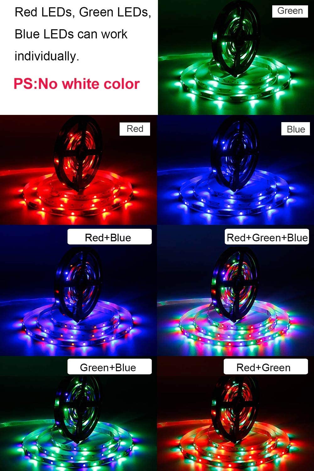 Cuộn Dây Đèn Led 5m Rgb 2835 / 3528 300 Bóng Không Kèm Điều Khiển Rgb