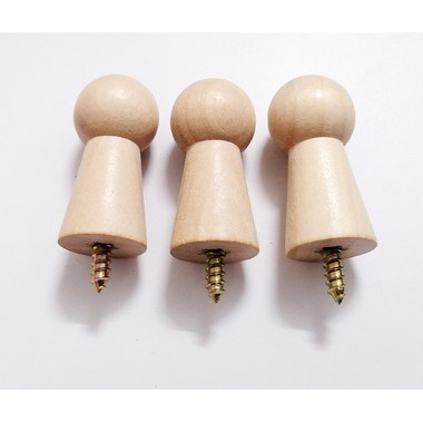 Núm Móc Gỗ Tự Nhiên. Dùng Treo Đồ, Làm Tay Nắm Cửa