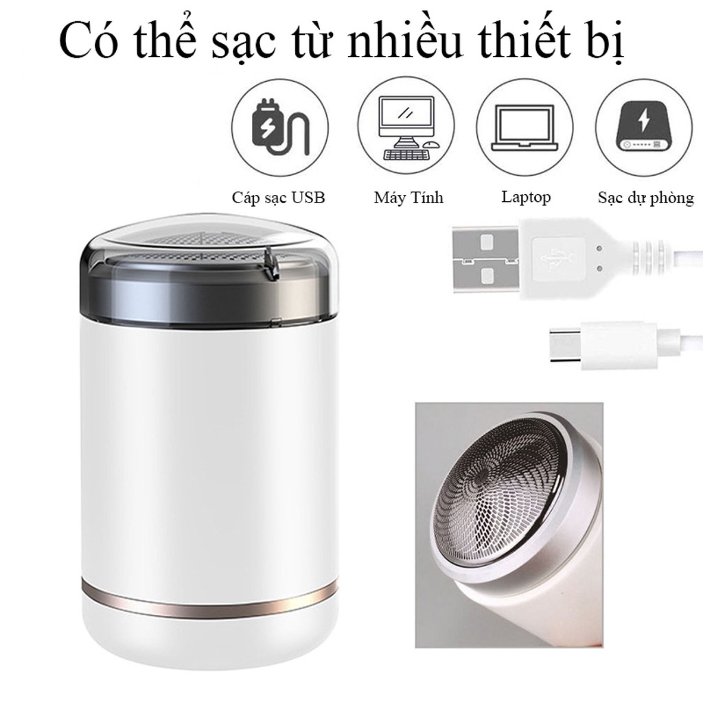 Máy cạo râu nam mini SH-588, 3 lưỡi siêu nhỏ gọn công nghệ Nhật Bản, Không trầy xước
