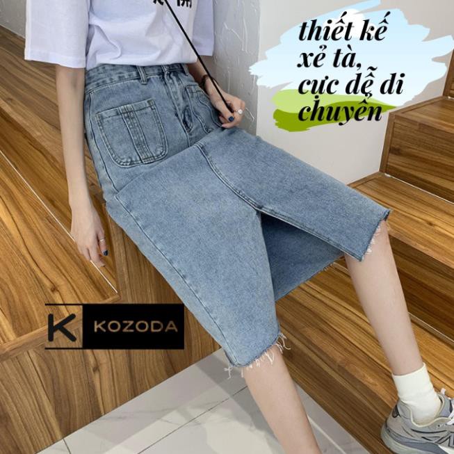 Chân Váy Jean, Chân Váy Denim Xẻ Tà Trước Phong Cách Hàn Quốc - HINO | BigBuy360 - bigbuy360.vn