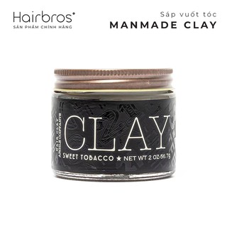 Sáp vuốt tóc 18.21 man made clay - high hold, matte cream clay - 56gr