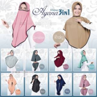 Khăn Trùm Đầu Hijab 3 Trong 1