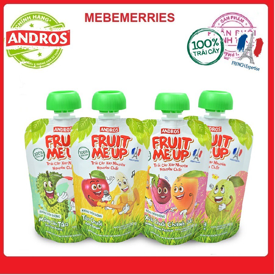 Trái Cây Xay Nhuyễn Nguyên Chất Andros Fruit Me Up