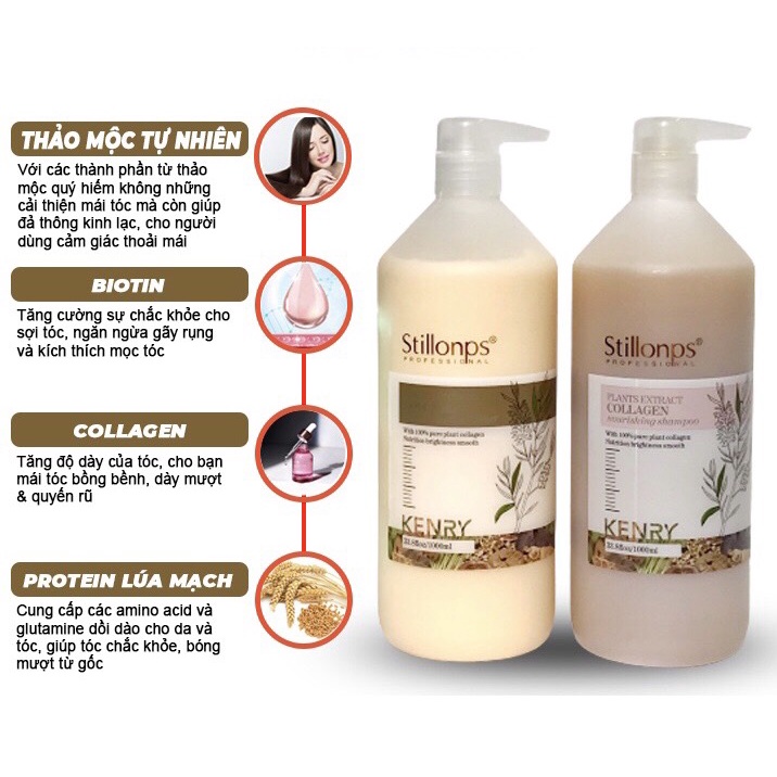 Dầu gội dưỡng sinh STILLONPS KENRY 1000ML hương thảo mộc, hương nước hoa