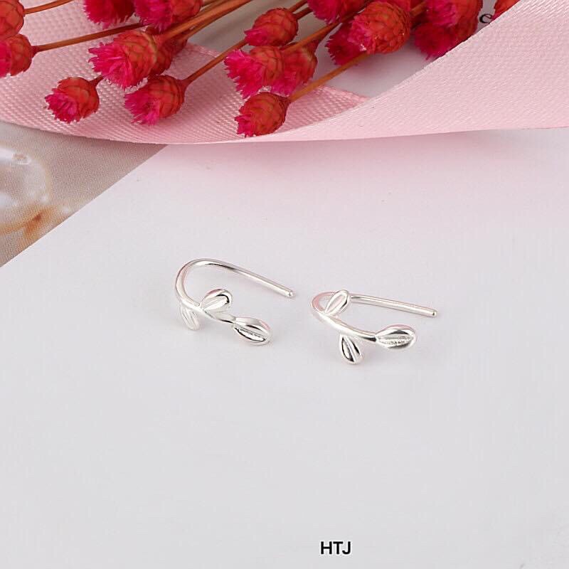 Bông tai lá nhỏ xinh bạc ta