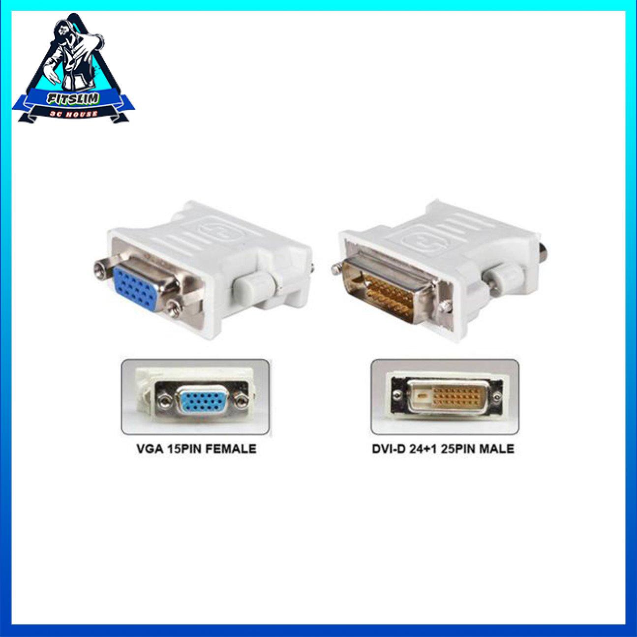 Bộ chuyển đổi VGA sang DVI D / 24 + 5 chân Nam sang VGA Bộ chuyển đổi ổ cắm nữ